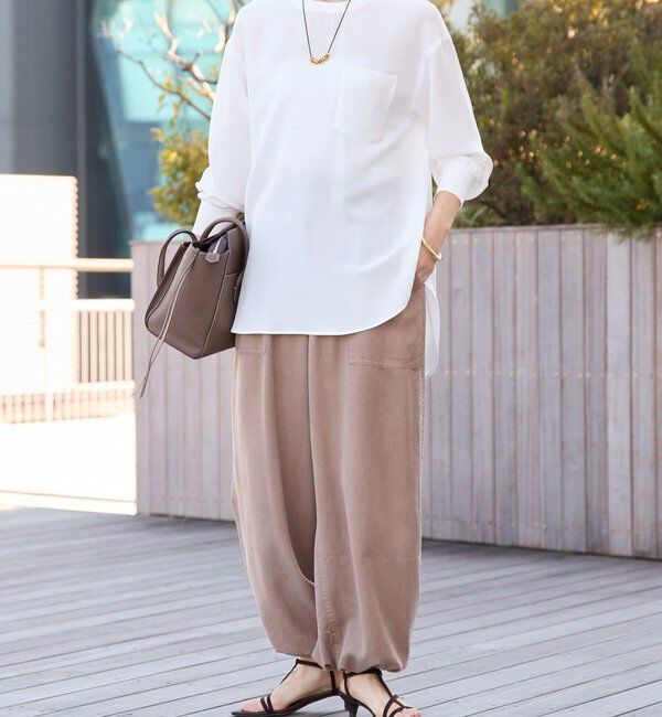  「【さらっと着やすい！/冷房・日焼け対策◎】ジョーゼットポケットブラウス」|シャツ・ブラウス|