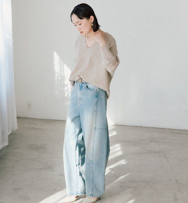  「【リバイバル/新色追加/7色展開】ウール100NEWバックボリュームニット」|ニット・セーター|