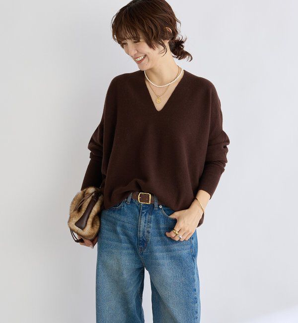  「【リバイバル/新色追加/7色展開】ウール100NEWバックボリュームニット」|ニット・セーター|