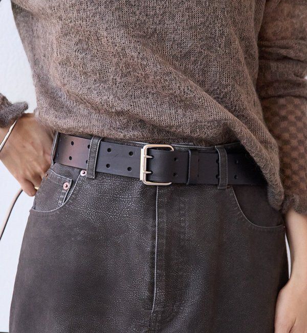  「【MONN.:.(モン)】ダブルピンバックルベルト」|ベルト|