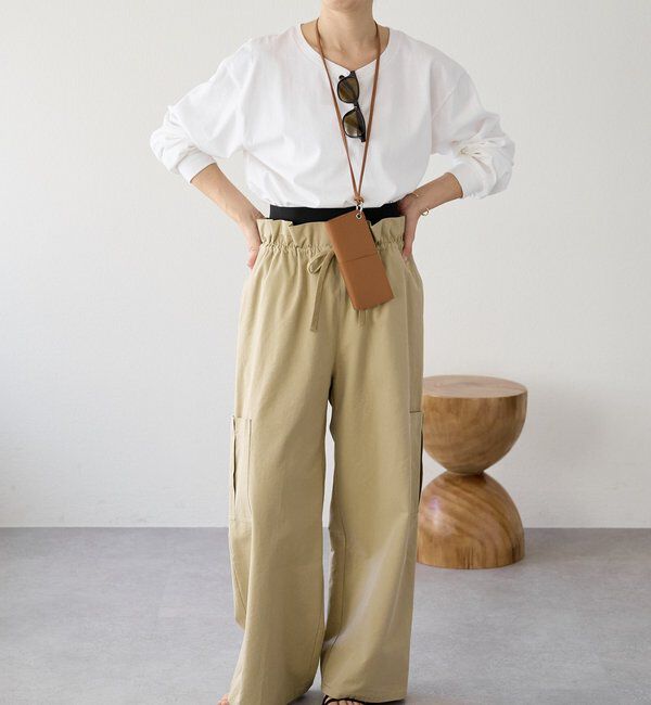  「【A・MONN(アモン)】ミリタリーWウエストカーゴパンツ」|チノ|