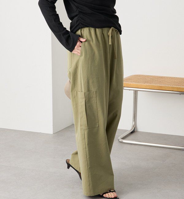  「【A・MONN(アモン)】ミリタリーWウエストカーゴパンツ」|チノ|