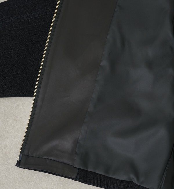  「【手洗い可】フロッキーデニムジップブルゾン」|ベスト・ジレ|