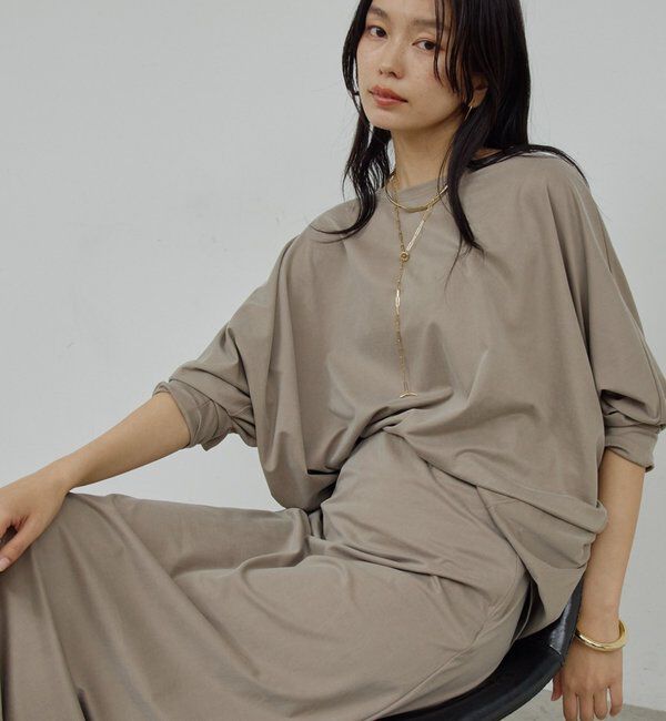  「【セットアップ対応】キュプラジャージードルマンプルオーバー」|Tシャツ・カットソー|モカ