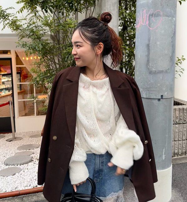  「ウェーブシアーホイップニット」|ニット・セーター|