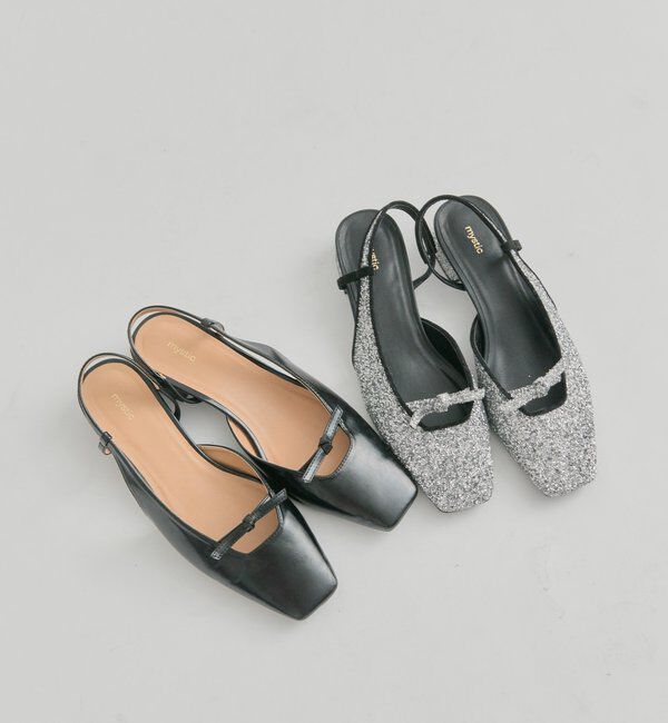  「スクエアトゥリボンパンプス」|パンプス|