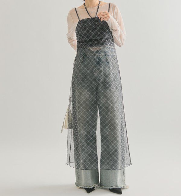  「シアーチェックキャミワンピース」|ワンピース|