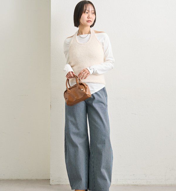  「【バックスタイルがポイント！新色ネイビー】バックシャンカーブデニム」|デニム|