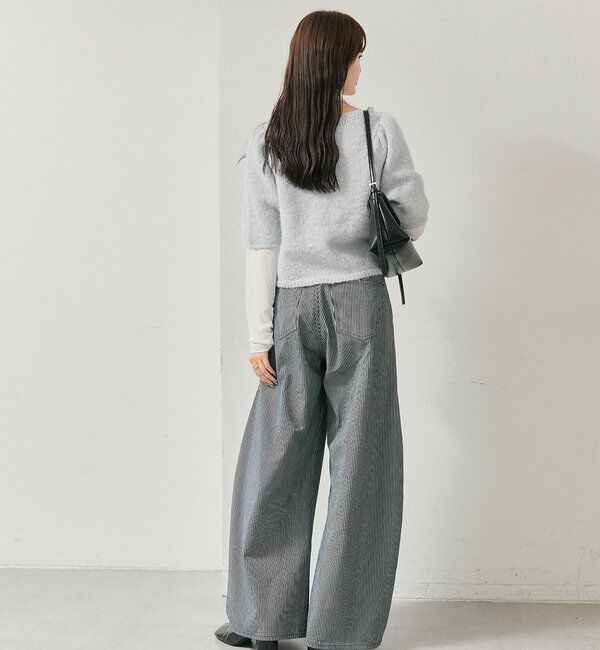  「【バックスタイルがポイント！新色ネイビー】バックシャンカーブデニム」|デニム|