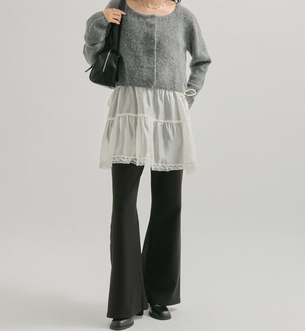  「細身フレアパンツ」|チノ|