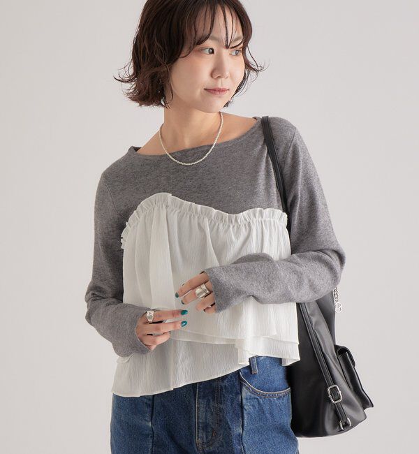  「ビスチェドッキングニット」|ニット・セーター|