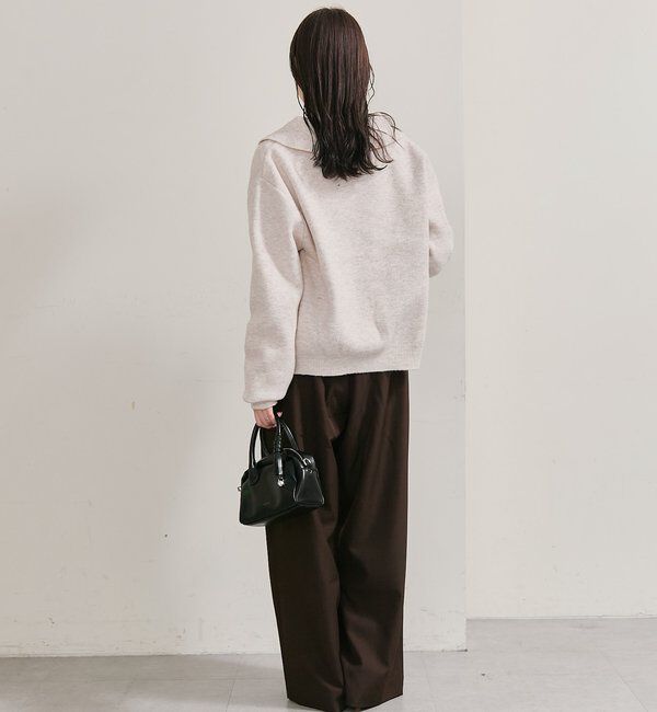  「襟付きプレートニットカーディガン」|カーディガン|