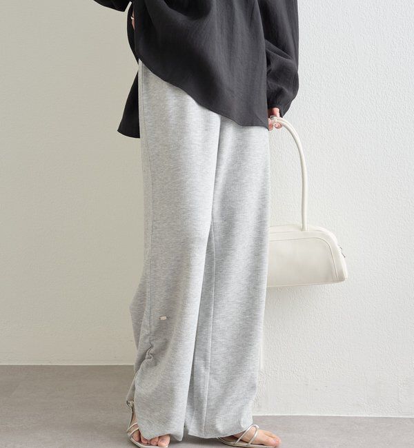  「裾ギャザーリブパンツ」|チノ|