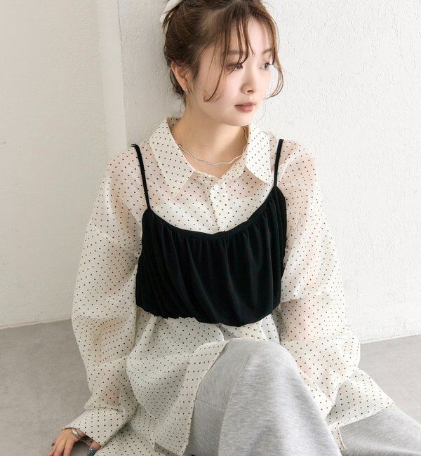  「シアーシャツビスチェSET」|シャツ・ブラウス|アイボリー