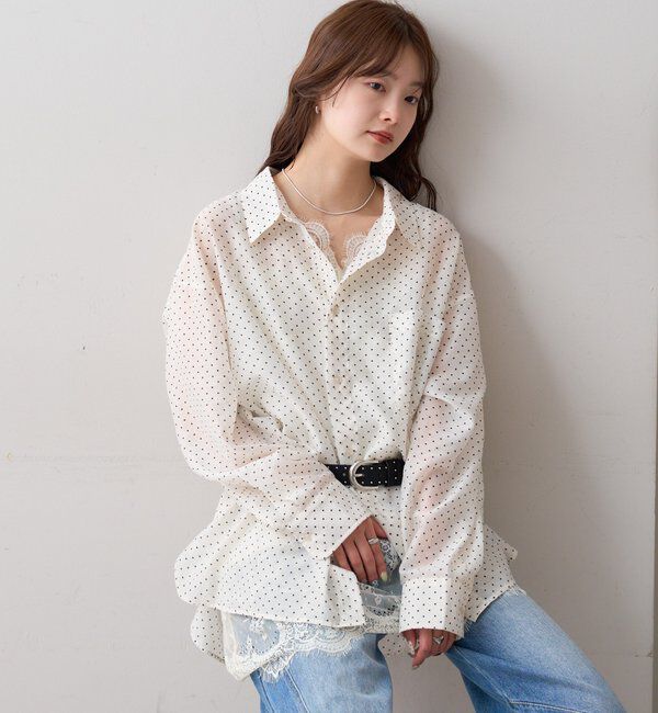  「シアーシャツビスチェSET」|シャツ・ブラウス|