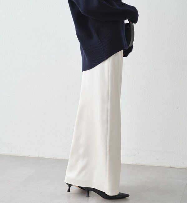  「スリットサテンタイトスカート」|スカート|