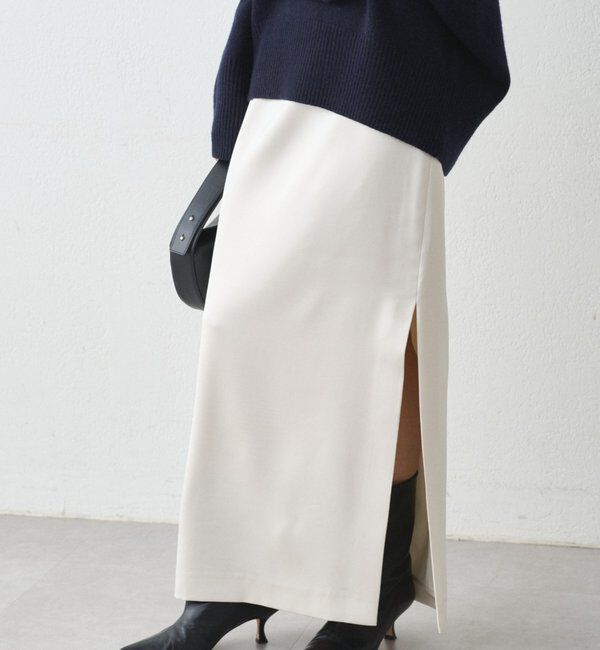  「スリットサテンタイトスカート」|スカート|