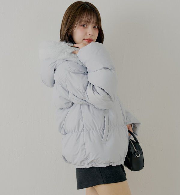  「【4色展開】ファー取り外しミドルルーズ中綿ブルゾン」|その他|