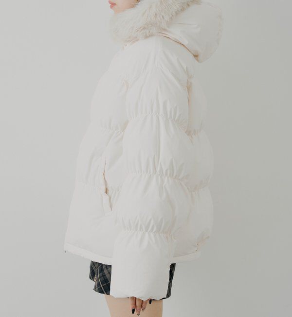  「【4色展開】ファー取り外しミドルルーズ中綿ブルゾン」|その他|