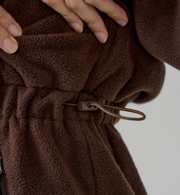  「ハーフジップフリースミニワンピース」|ワンピース|