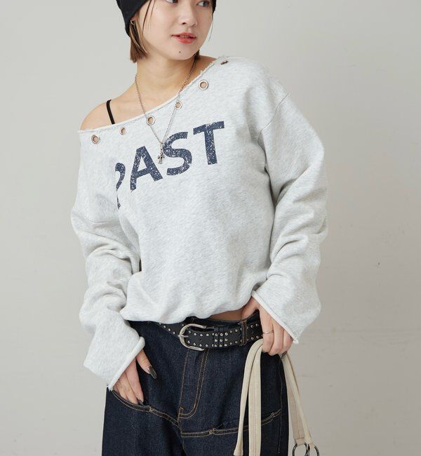  「アイレットオフショルロゴスウェット」|Tシャツ・カットソー|