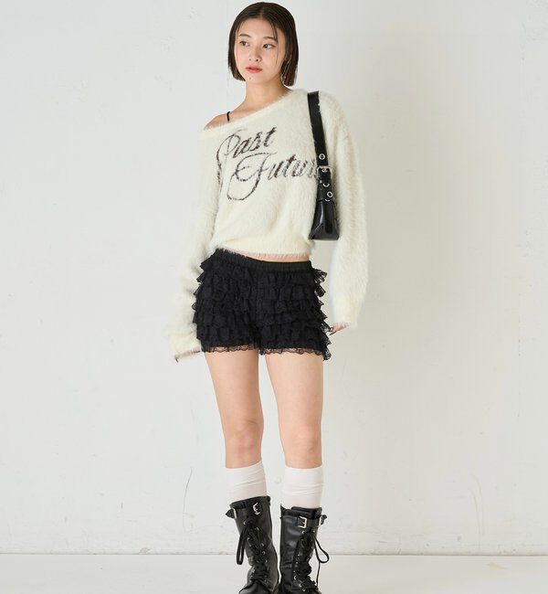  「シャギーロゴオフショルニット」|ニット・セーター|