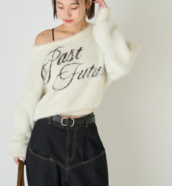  「シャギーロゴオフショルニット」|ニット・セーター|