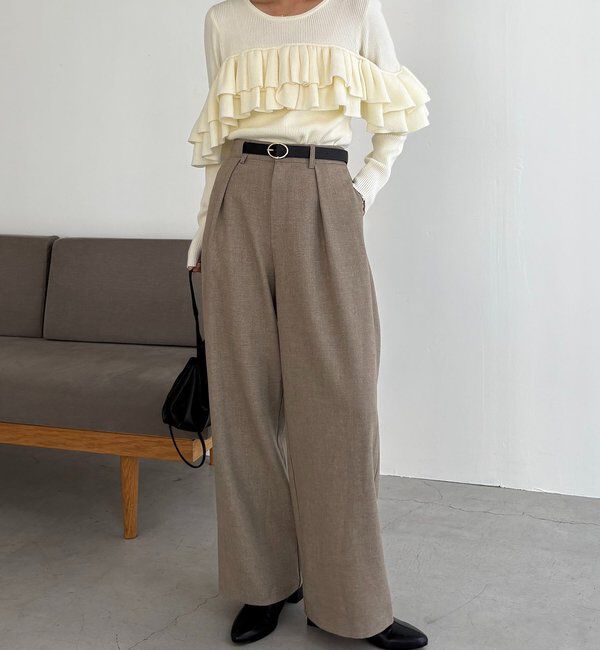  「【2WAYで着用可能】ベアフリルニット」|ニット・セーター|