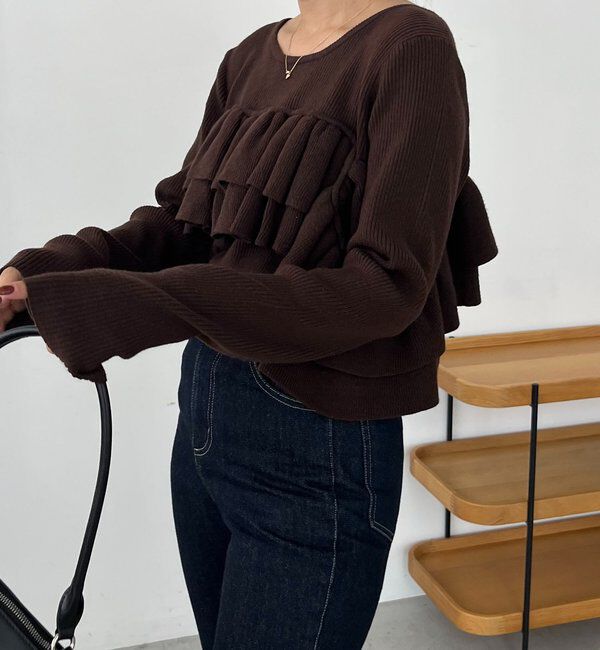  「【2WAYで着用可能】ベアフリルニット」|ニット・セーター|