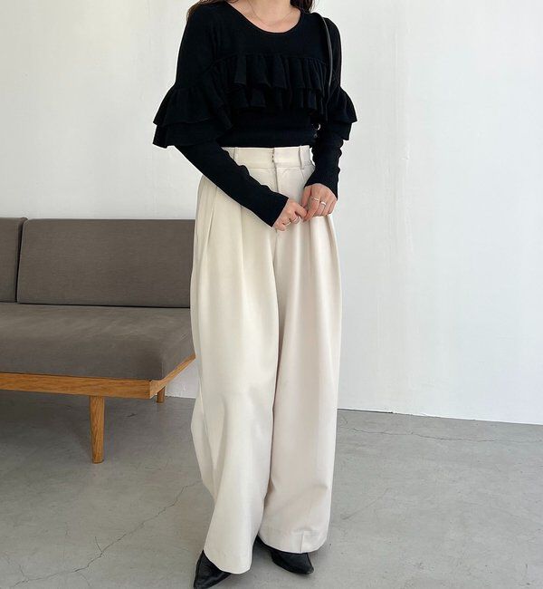  「【2WAYで着用可能】ベアフリルニット」|ニット・セーター|