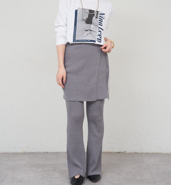  「ニットレイヤードパンツ」|チノ|