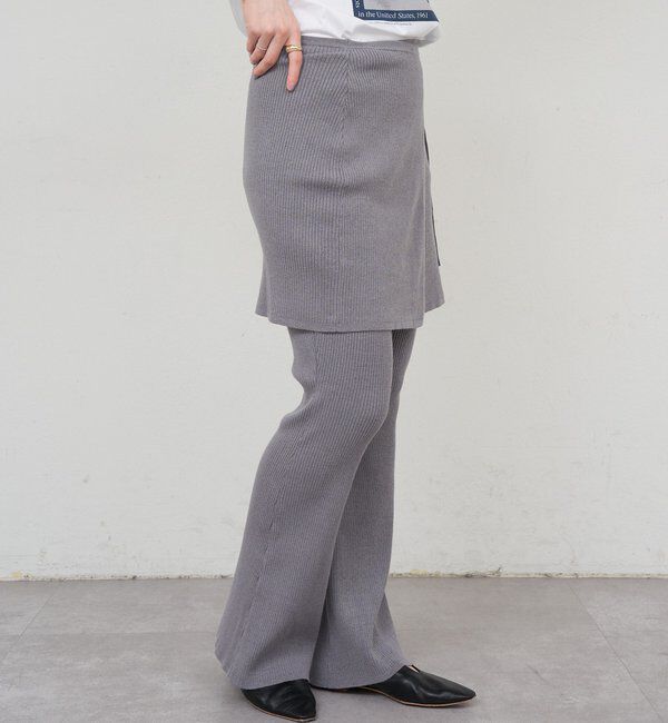  「ニットレイヤードパンツ」|チノ|