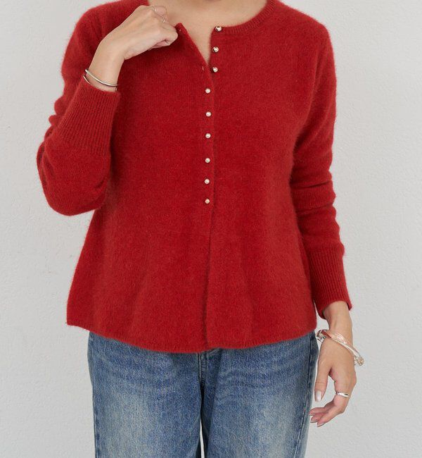  「ラクーンペプラムカーディガン」|カーディガン|