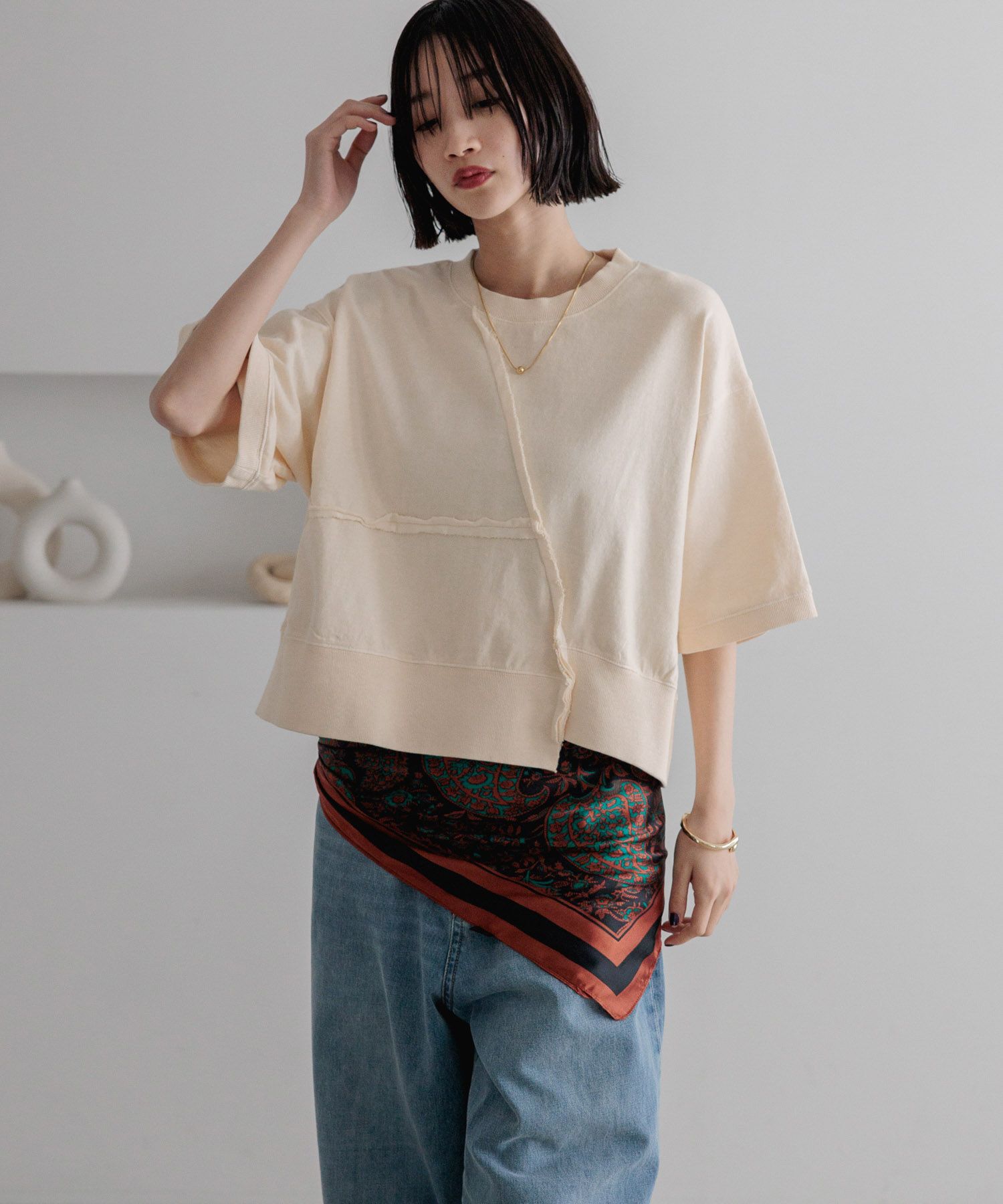 LOWRYS FARM「【選べるSHORT&LONG丈あり】ピグメントリメイク５Ｓ」|Tシャツ・カットソー|NTL