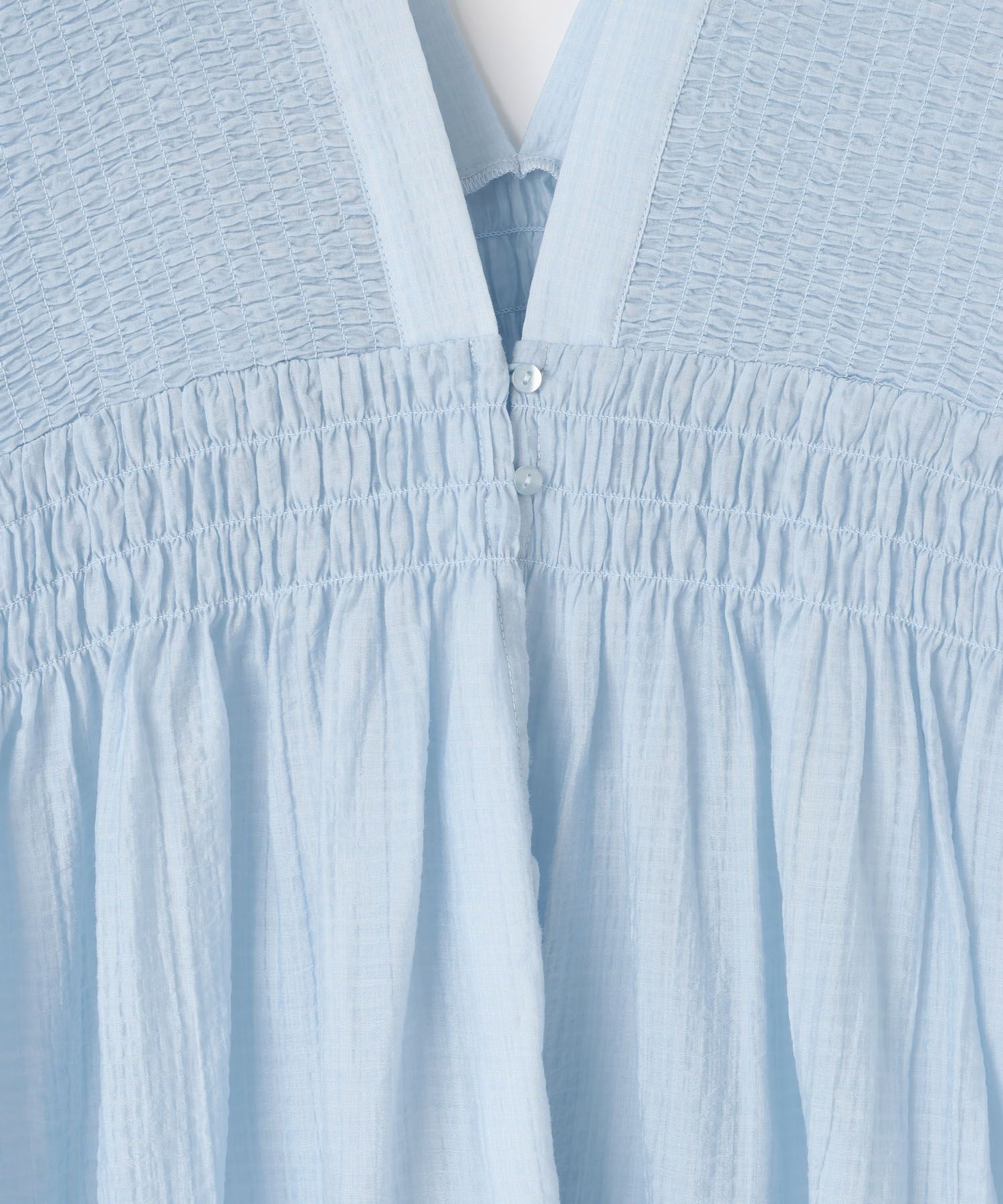 LOWRYS FARM「シャーリングチュニックフレンチスリーブ」|シャツ・ブラウス|