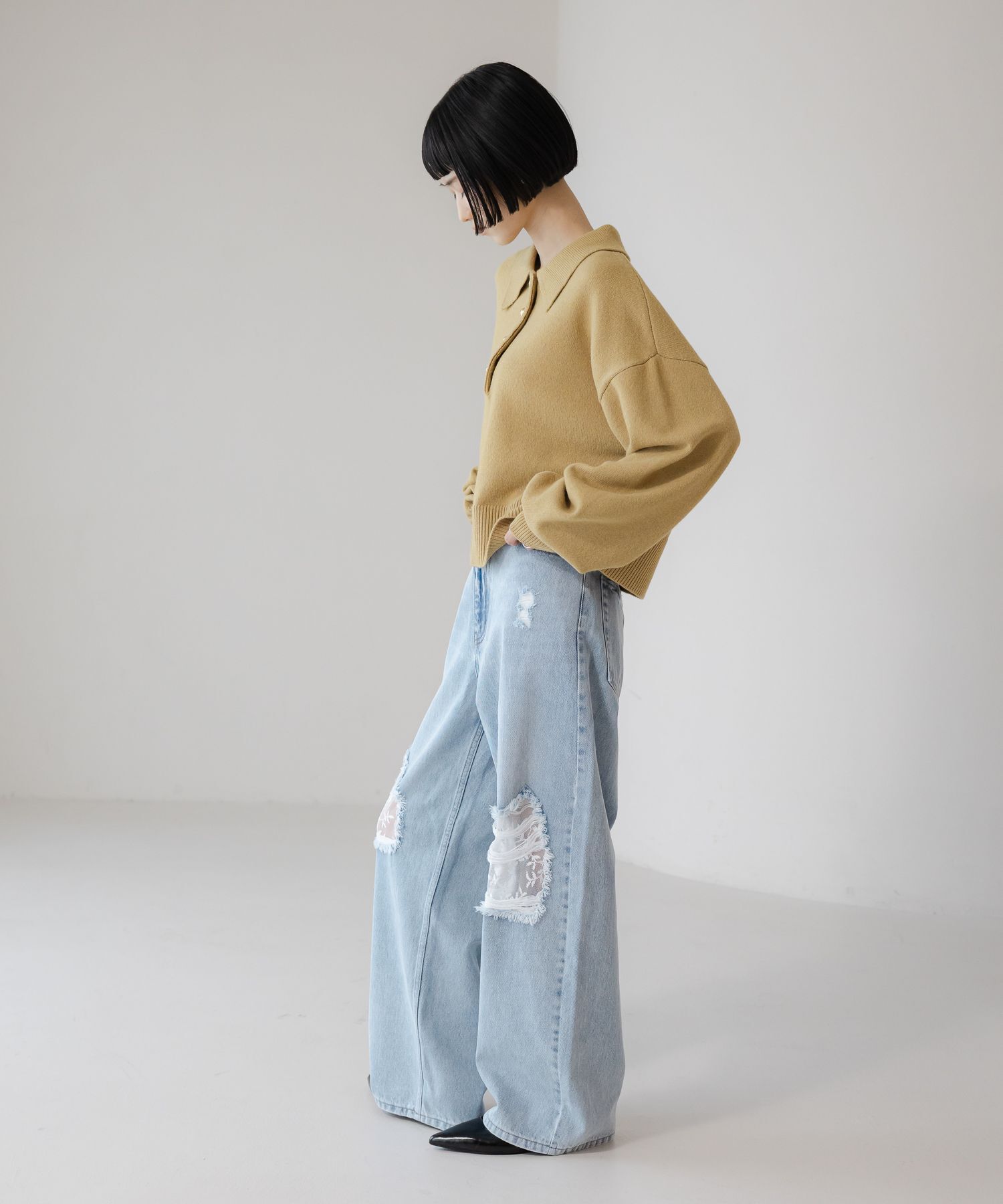 LOWRYS FARM「レースデニム」|デニム|