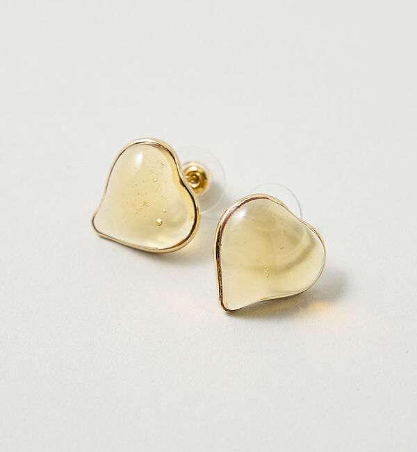 collex「【Elodie Pavie】ガラスハートピアス」|ピアス|