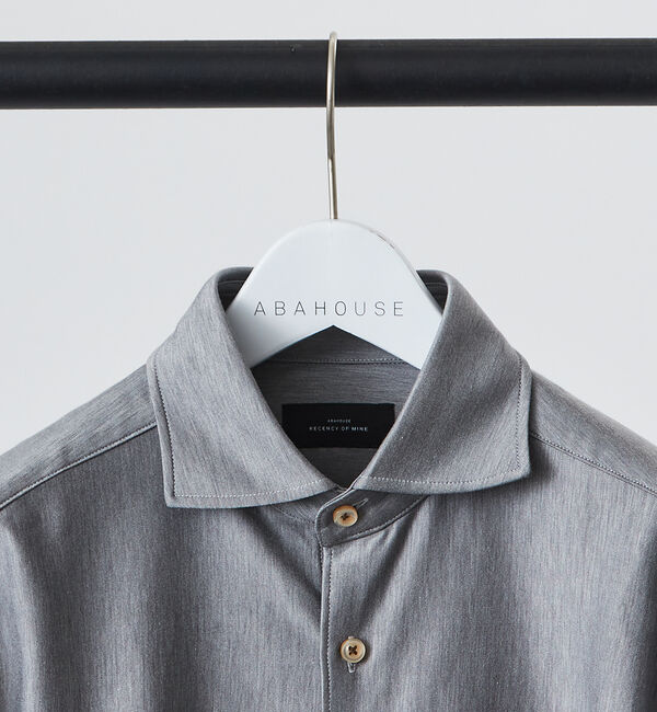 ABAHOUSE「【FLEX SHIRTS】コンパクト モクロディ 無地シャツ」|シャツ・ブラウス|