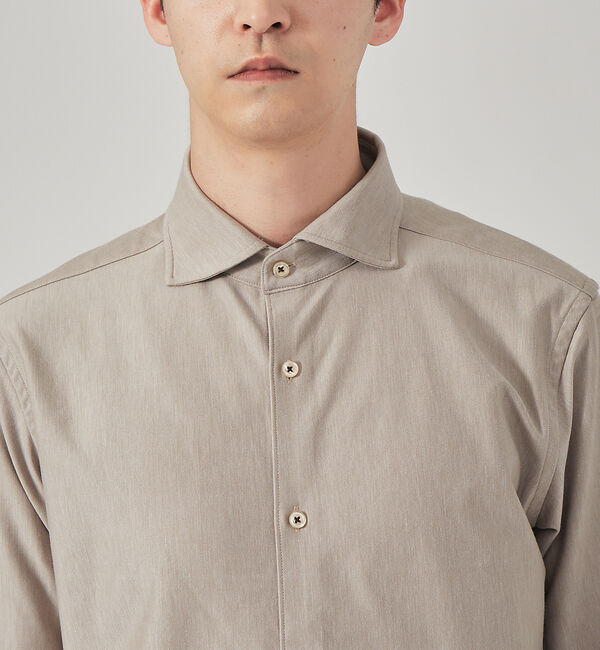 ABAHOUSE「【FLEX SHIRTS】コンパクト モクロディ 無地シャツ」|シャツ・ブラウス|