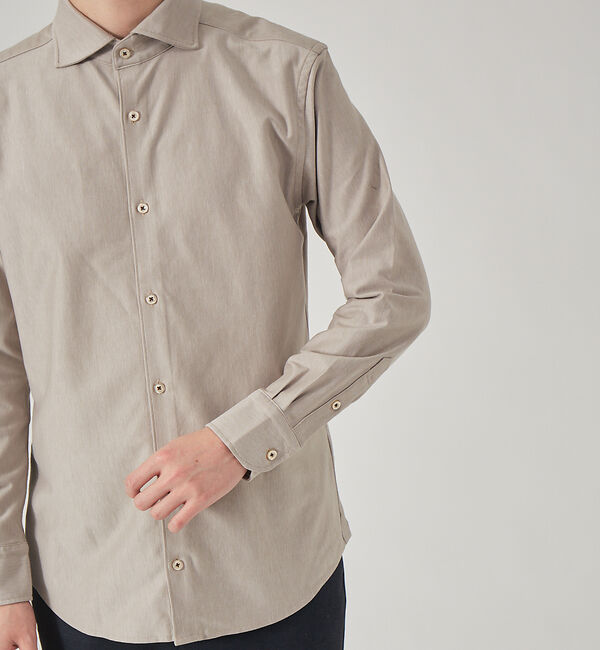 ABAHOUSE「【FLEX SHIRTS】コンパクト モクロディ 無地シャツ」|シャツ・ブラウス|