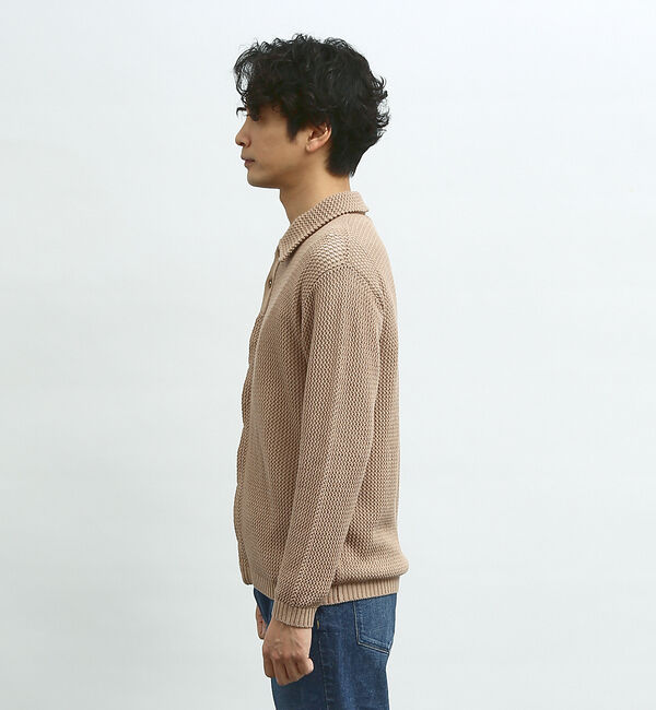 ABAHOUSE「メッシュニット ポロ カーディガン / サマーニット」|カーディガン|