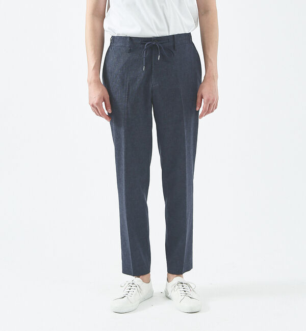 ABAHOUSE「【ブルー＆イエロー】ソロストレッチ リネン テーパード パンツ / スラックス」|その他|