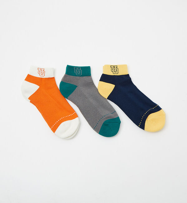 ABAHOUSE「UNIVERSALOVERALL / ユニバーサルオーバーオール【3P】UOロゴ」|ソックス|その他3