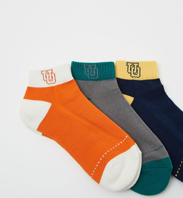 ABAHOUSE「UNIVERSALOVERALL / ユニバーサルオーバーオール【3P】UOロゴ」|ソックス|