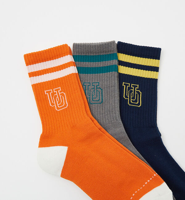 ABAHOUSE「UNIVERSALOVERALL / ユニバーサルオーバーオール【3P】UOロゴ」|ソックス|