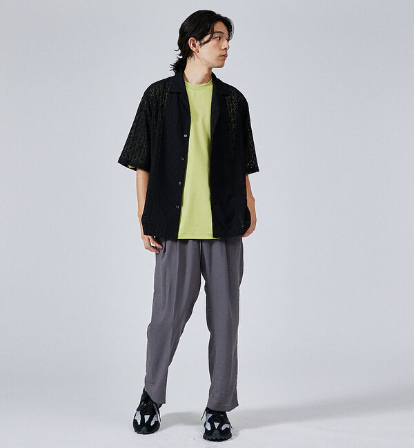 ABAHOUSE「【ドローコード】Wシルケット ドレープ Tシャツ / オーバーサイズ」|Tシャツ・カットソー|