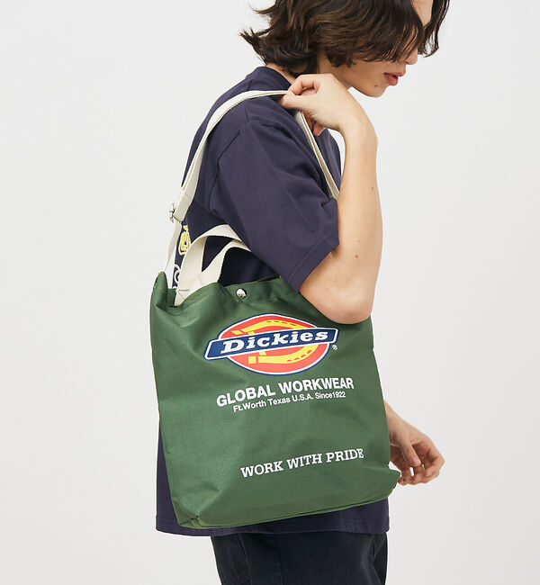 ABAHOUSE「【DICKIES/ディッキーズ】LOGO PRINT 2WAY SHOULDER」|ショルダー・メッセンジャー|グリーン