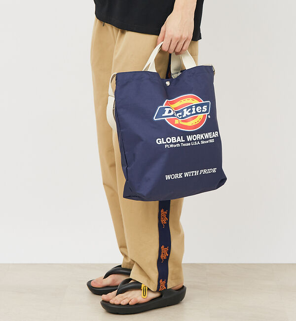 ABAHOUSE「【DICKIES/ディッキーズ】LOGO PRINT 2WAY SHOULDER」|ショルダー・メッセンジャー|ネイビー