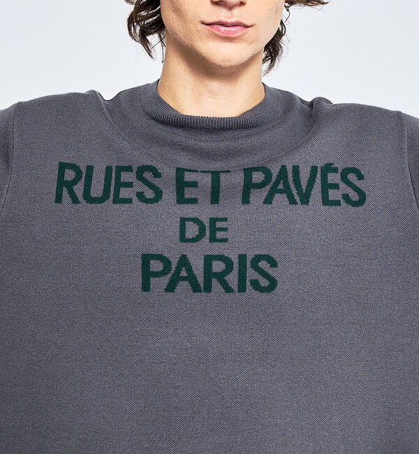 ABAHOUSE「ジャガードロゴニット プルオーバー / オーバーサイズ / LE TRIO AB」|ニット・セーター|