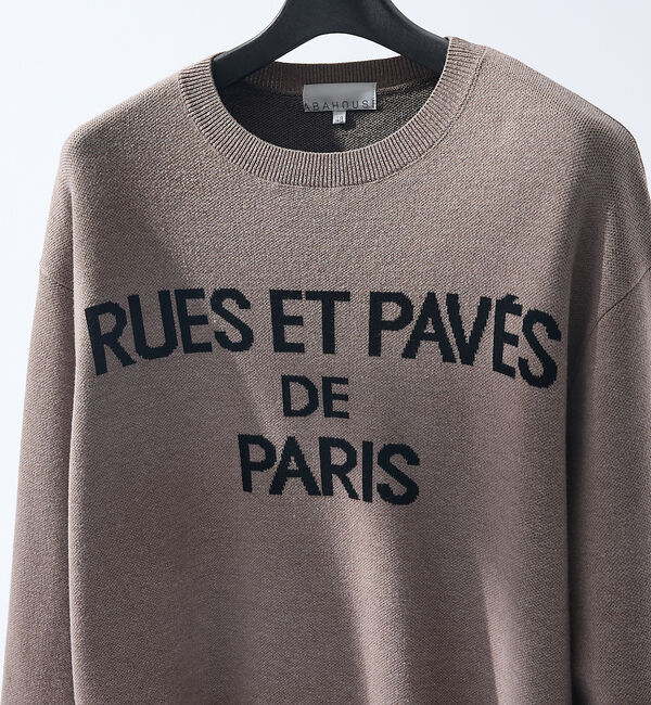 ABAHOUSE「ジャガードロゴニット プルオーバー / オーバーサイズ / LE TRIO AB」|ニット・セーター|